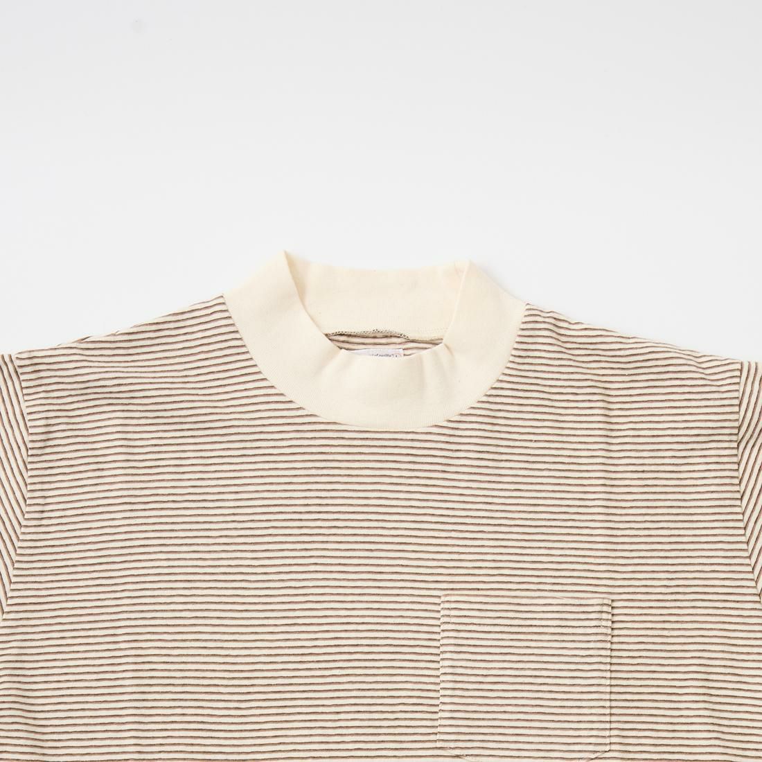 FELCO フェルコ,モックネック ナローストライプ ポケットTシャツ 日本製  アメカジ メンズファッション,通販 通信販売