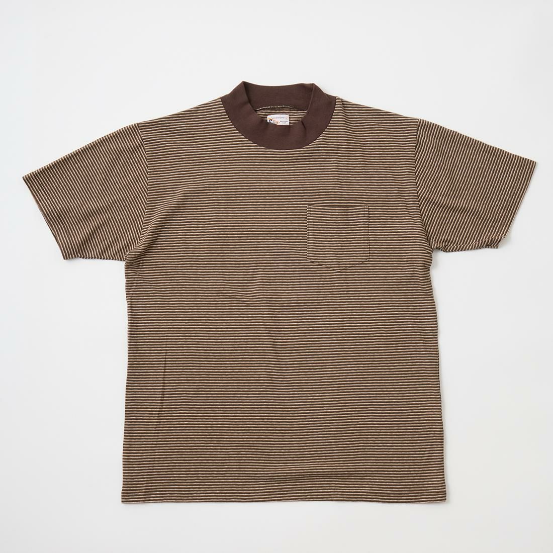 FELCO フェルコ,モックネック ナローストライプ ポケットTシャツ 日本製  アメカジ メンズファッション,通販 通信販売