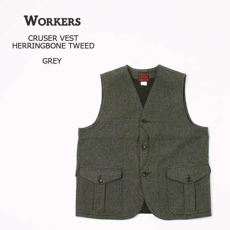 WORKERS (ワーカーズ) CRUISER VEST HERRINGBONE TWEED クルーザー 