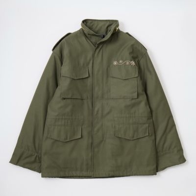 傑作 HTC スタッズM65ジャケット ミリタリーJKTターコイズ L HTC (エイチティーシー) ROTHCO FLOWER STONE M65 FILED JACKET