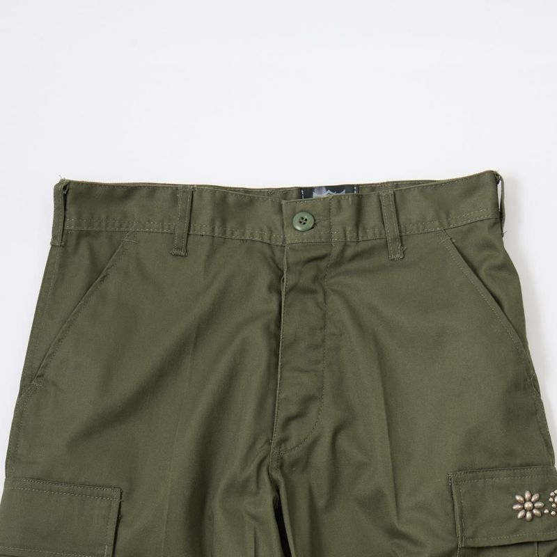 HTC (エイチティーシー) HTCフラワースタッズ付き ロスコ カーゴパンツ