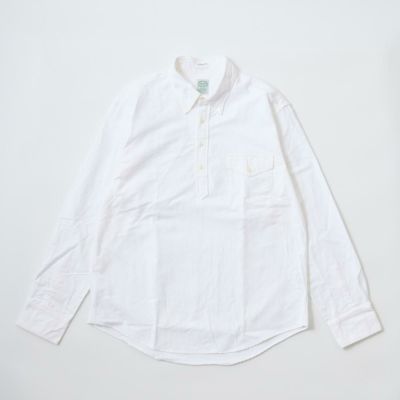 KEATON CHASE USA (キートンチェイスUSA)  L/S CLASSIC FIT PULLOVER BD SHIRT PREMIUM OXFORD - WHITE