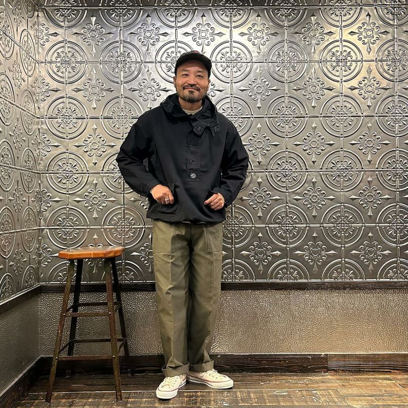 POST OVERALLS (ポストオーバーオールズ) NAVY PARKA VINTAGE TWILL