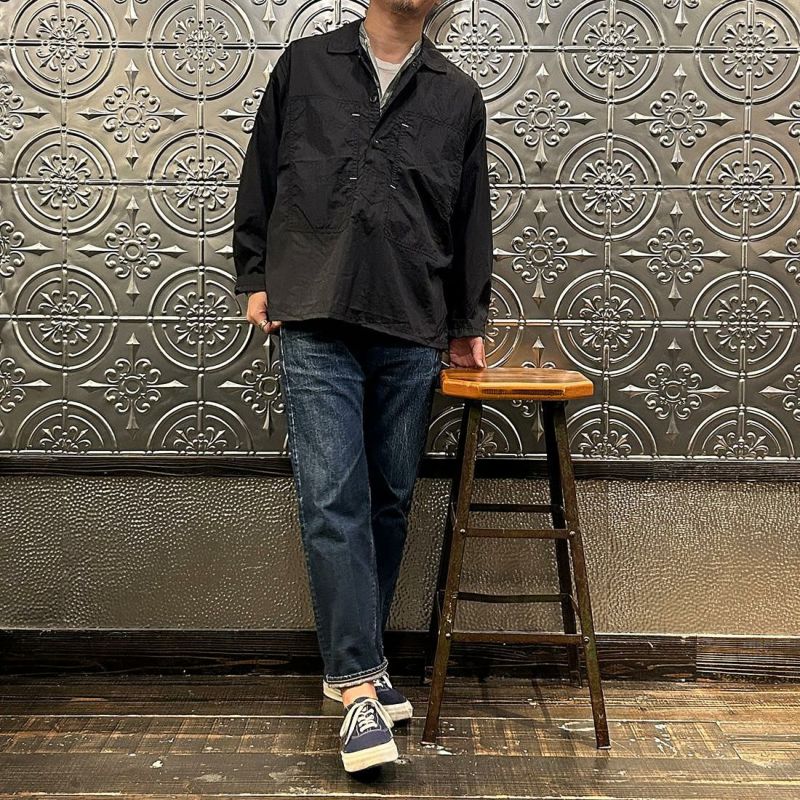 POST OVERALLS (ポストオーバーオールズ) ARMY SHIRT CRINKLE NYLON