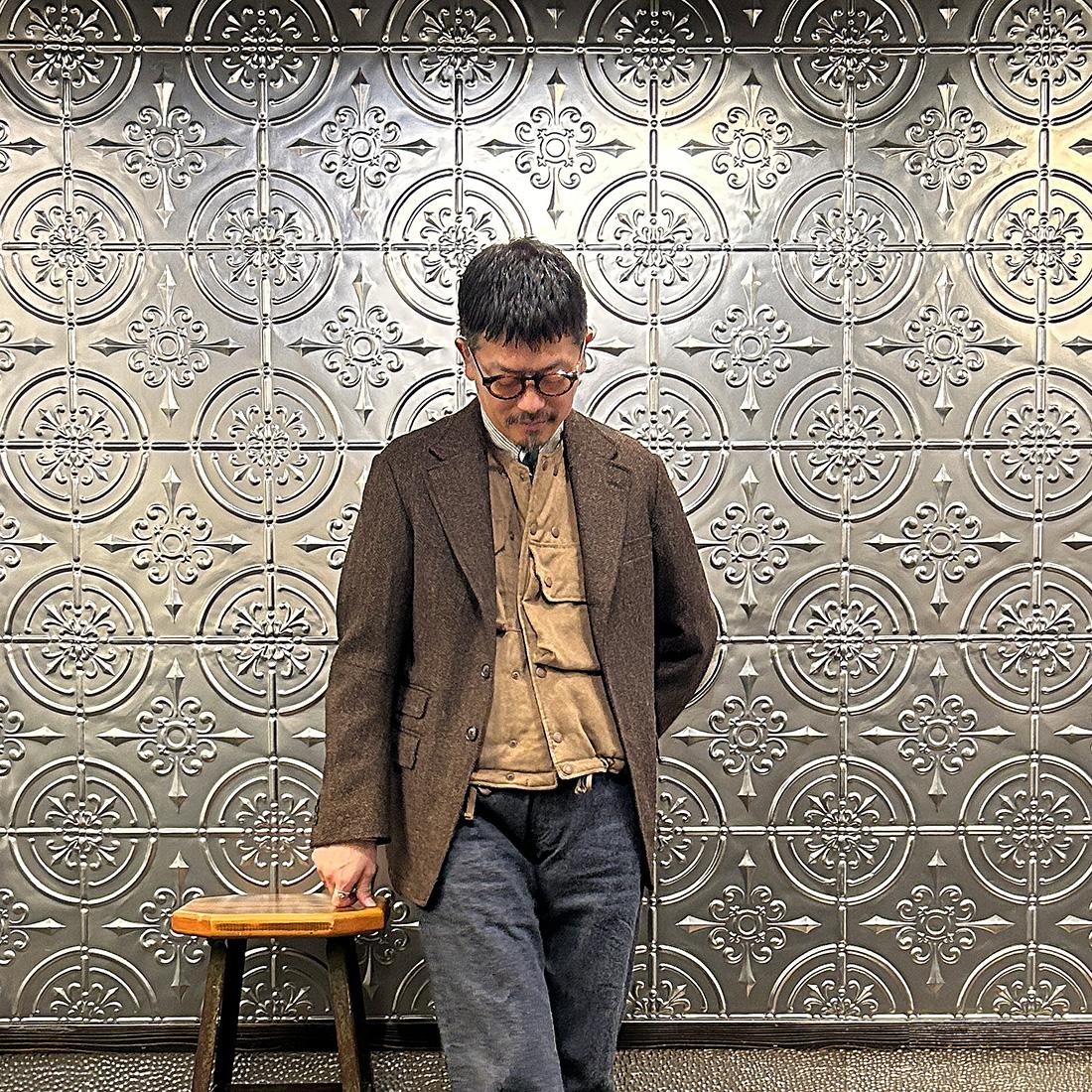 D.C.WHITE (ディーシーホワイト) ヘリンボーン テーラードジャケット 