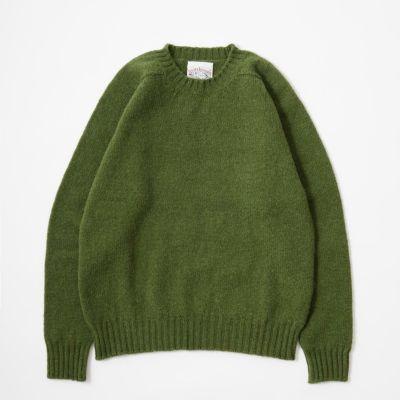 【セール】JAMIESON'S (ジャミーソンズ)  PLAIN SADDLE SHOULDER CREW NECK - 815 IVY