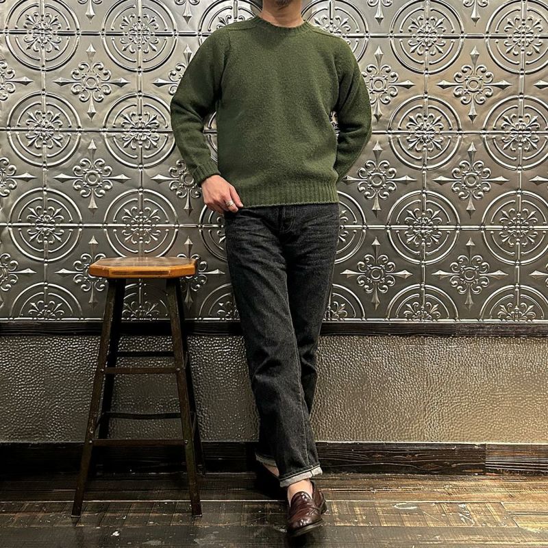 JAMIESON'S (ジャミーソンズ) クルーネックニット セーター サドル