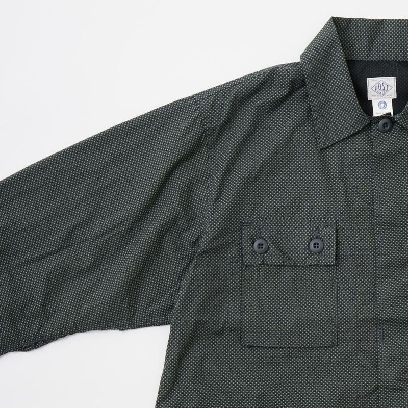 23SSポストオーバーオールズ BDU-R : micro print grey POST O'ALLS【ポストオーバーオールズ】BDU-R Crest Print Grey