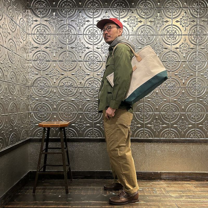 HERITAGE LEATHER (ヘリテイジレザー) CANVAS BOTTOM DAY TOTE
