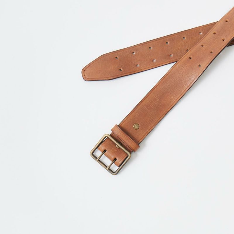 R*E様 新作 RRL カービング ベルト 34 ブラウン ラルフローレン RRL ダブルアールエル レザーカービングネイティブ柄ベルト BROWNを