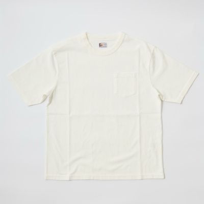 FELCO (フェルコ)  S/S BINDER NECK POCKET TEE 7oz 16SINGLE RUFFY JERSEY - OFF WHITE