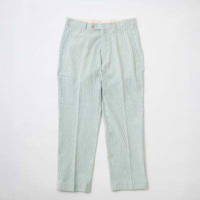 D.C. WHITE (ディーシーホワイト) SEERSUCKER AMERICAN TROUSER - GREEN STRIPE