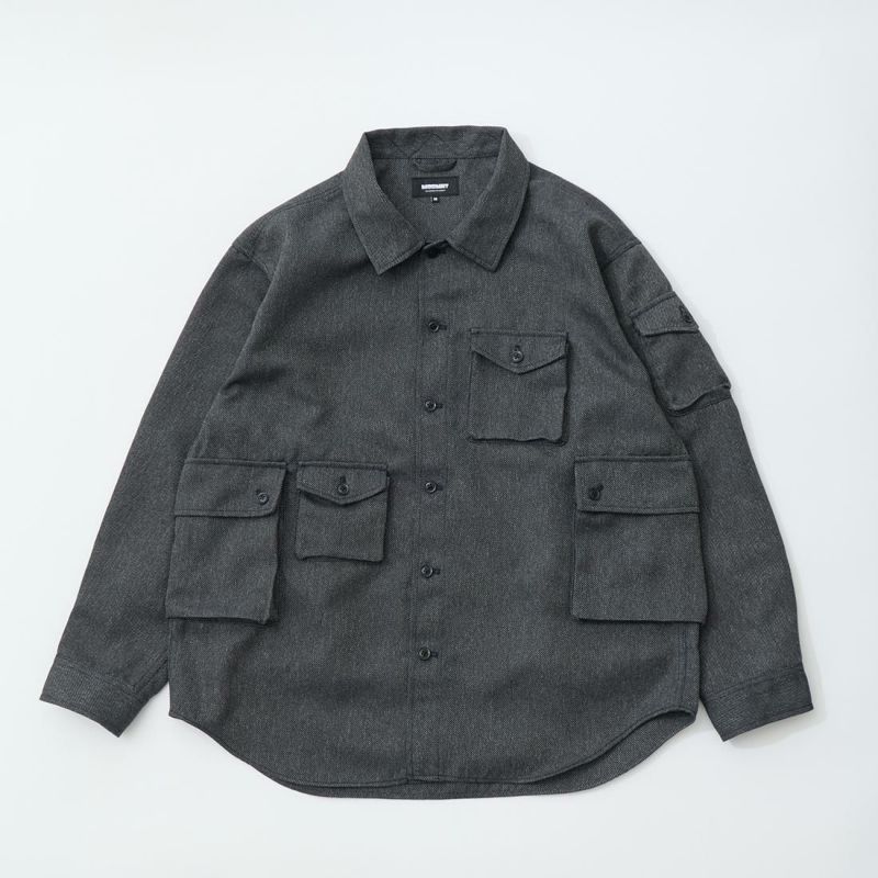 MODMNT (モドメント) M2520-1I015F T/TWEED UTILITY CPO SHIRT