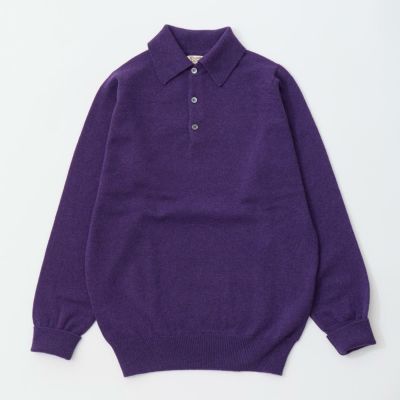 WILLIAM LOCKIE (ウィリアムロッキー) ラムウール 長袖ニットポロ